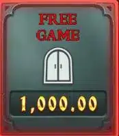 老虎機免費遊戲功能圖示，顯示FREE GAME與1000獎勵數值